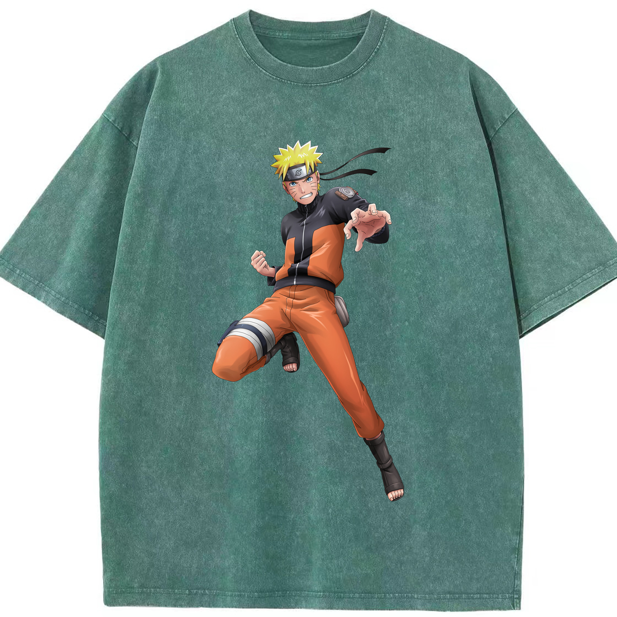 （画像用） NARUTO -ナルト- うずまき ナルト Uzumaki Naruto 綿100% ヴィンテージ風 半袖Tシャツ（フロントプリント）